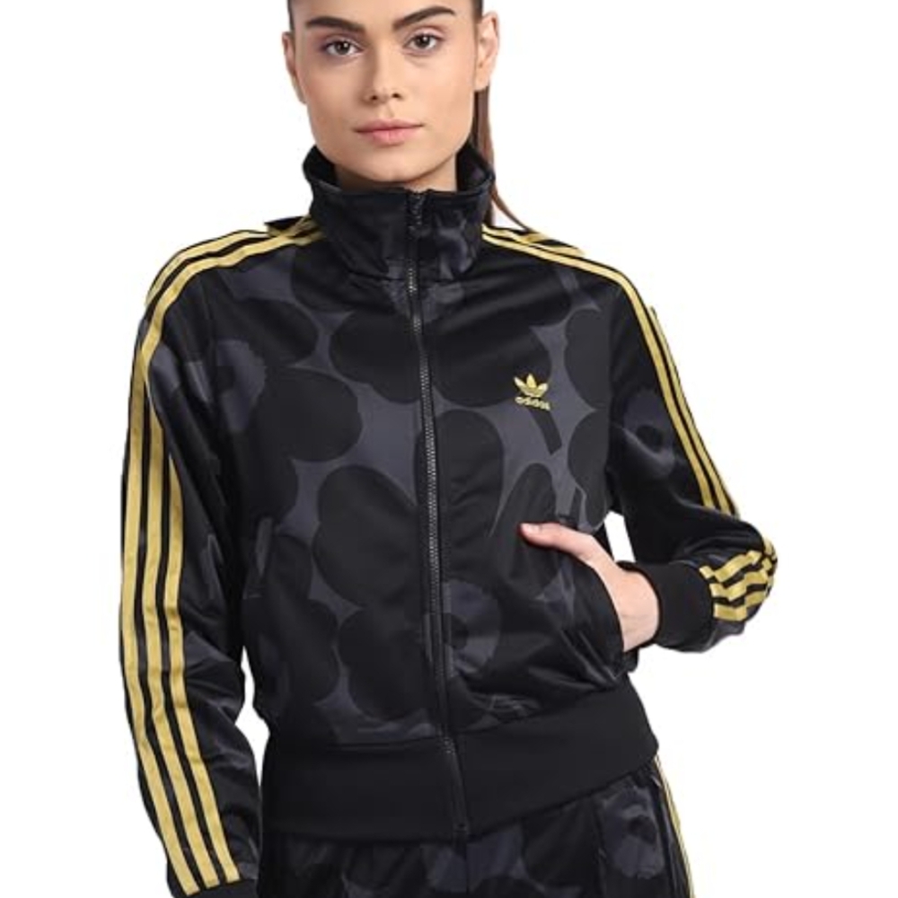 Adidas X Marimekko Black and Gold Floral Track Jacket - Picture 9 of 9